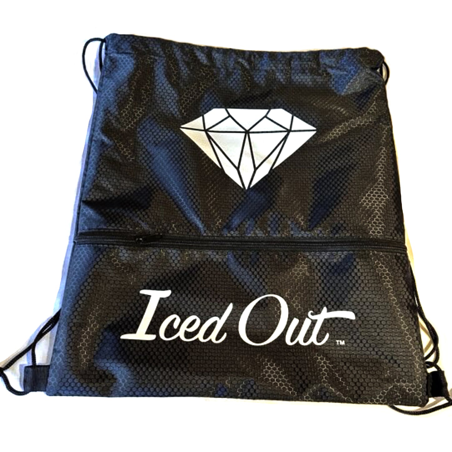 Iced Out Black Drawstring Bag